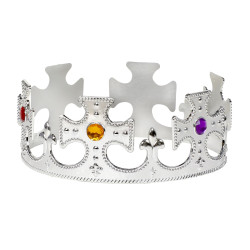 Korunka pro krále stříbrná s kamínky